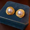1 #Silver Needle Matte Gold Earrings