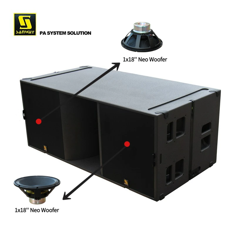 Ks28 3200w High Power Bass Dual 18 Inch Professional Audio Stage