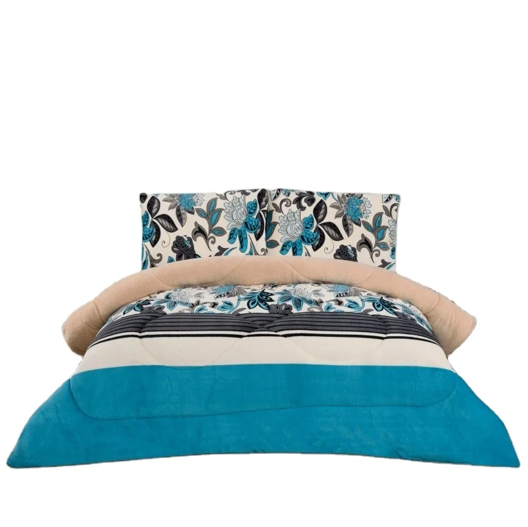 Hot Wholesale 3 Pcs Soft And Warmer Flannel Borrego Blanket Comforter