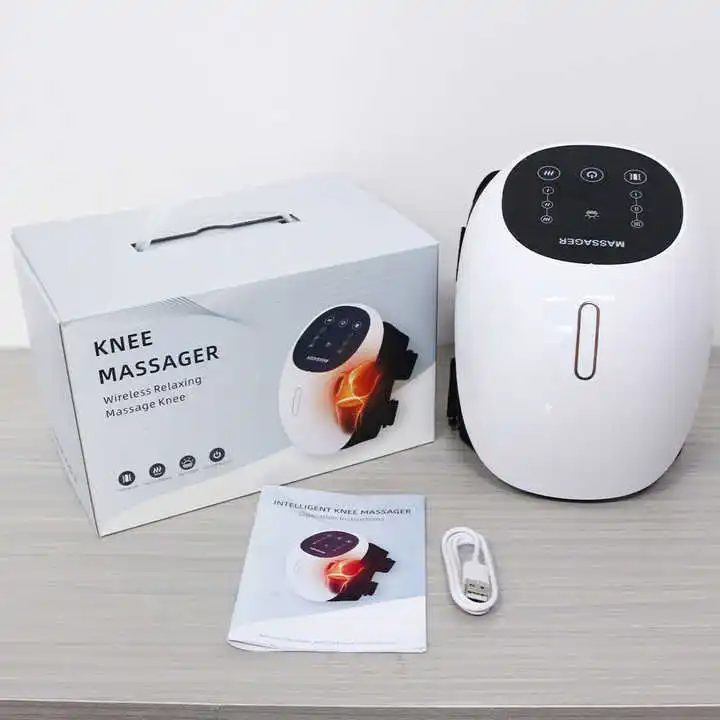 Electric Knee Joint Massager Red Light Therapy Leg Hot Compression Air Bag 3 Modes 2200mAh Battery Effective Dredge Pain Relief
