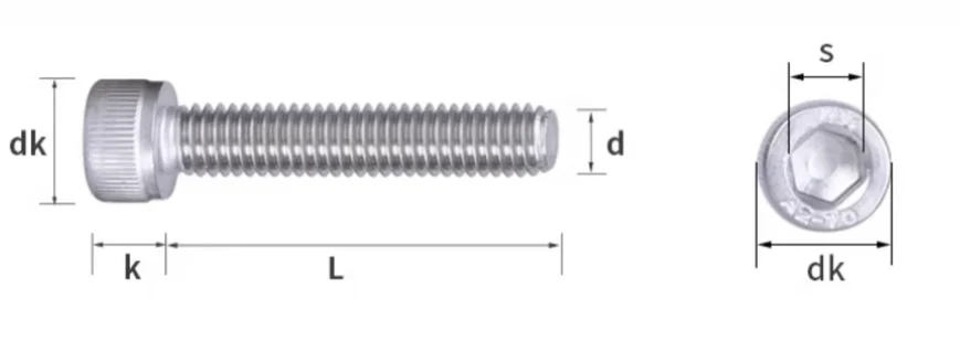 product hot sale flat raised customized high quality stainless steel hex socket screws m530-59