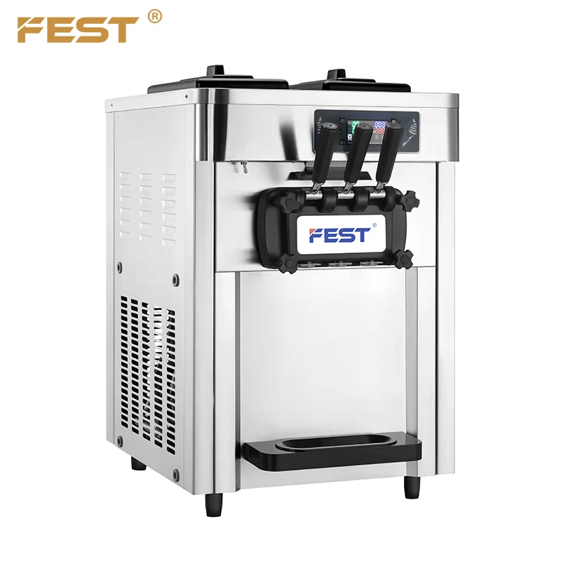 FEST New Product Table Top 3 Flavors Soft Serve Ice Cream Professional Ice Cream Maker Manufacturer