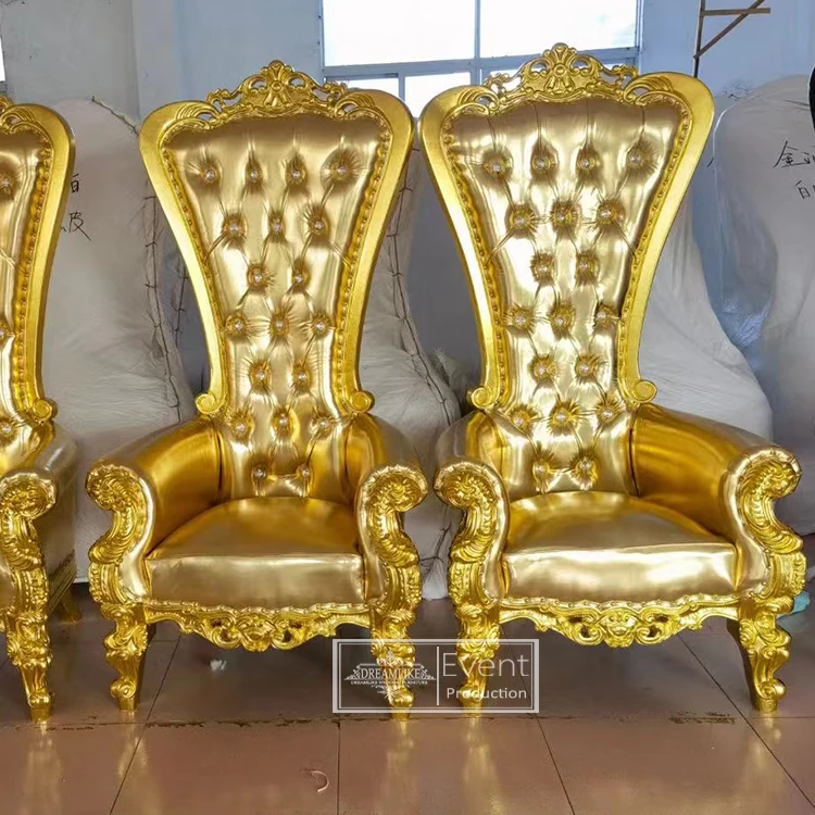 Modern Luxury Royal Throne Chair King And Queen Seat In Pink Leather