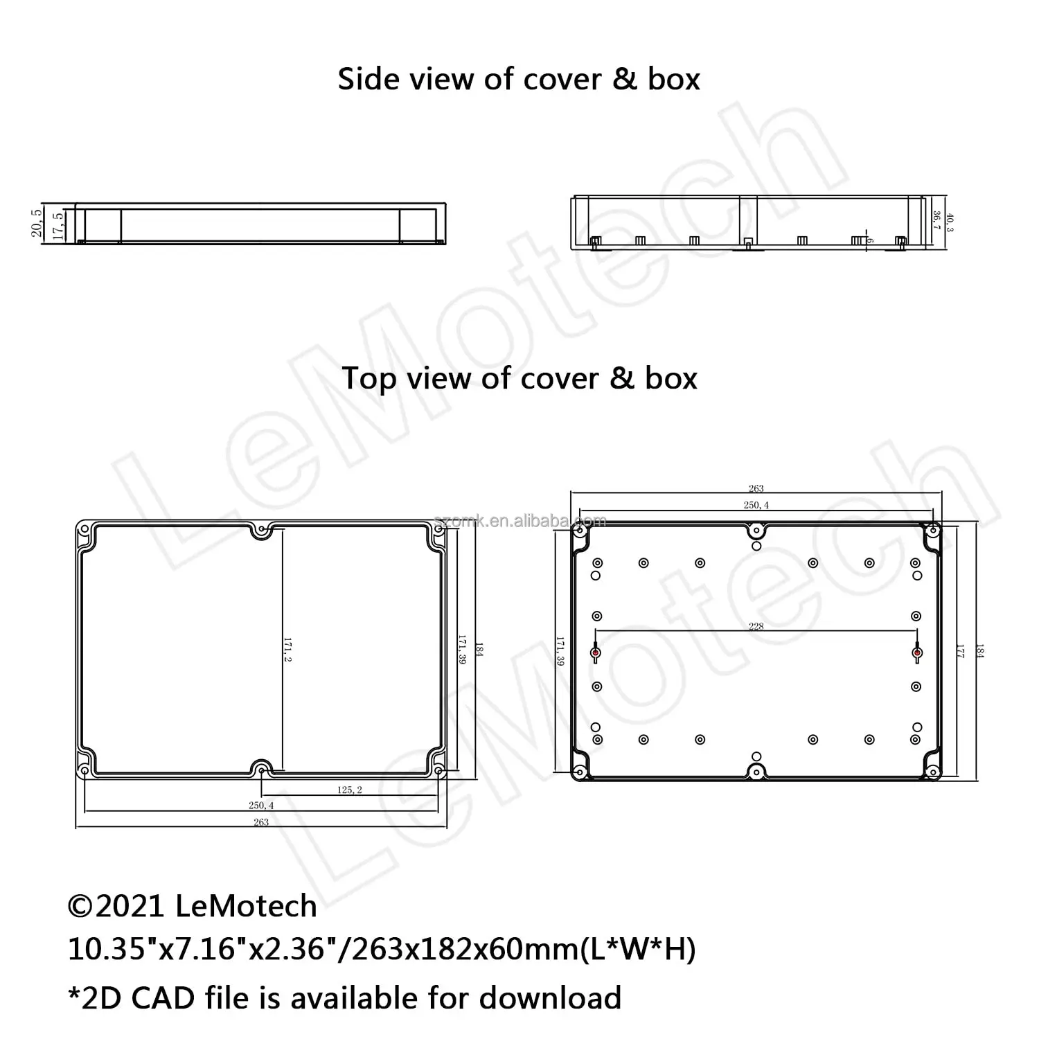 Abs Black Waterproof Plastic Enclosure Box Electronic Instrument Case