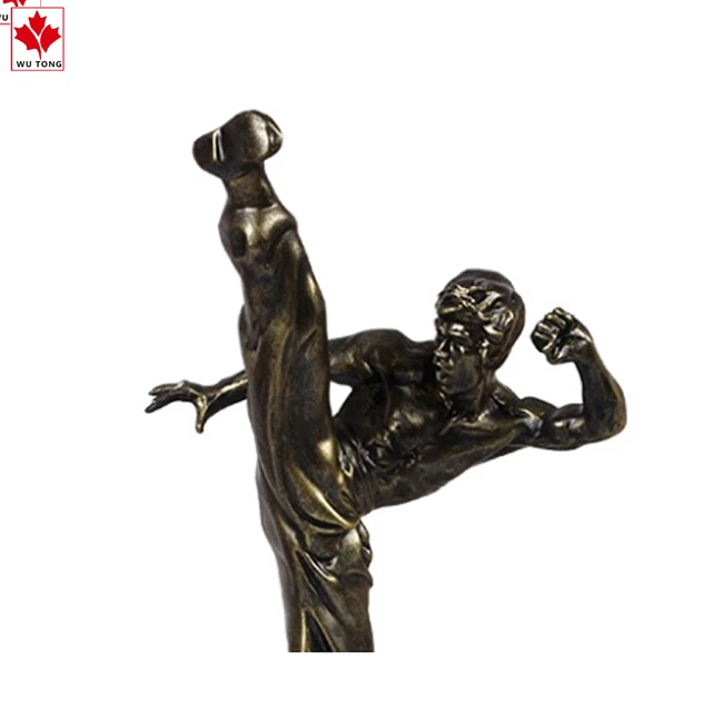 Custom Resin Kung Fu Star Bruce Lee Statue for Collection