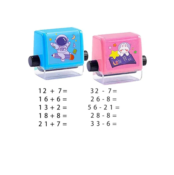 New Reusable Educational Mathl Rolling Stamp Addition Subtraction Multiplication Division Seal Arithmetic Artifact Math Roller