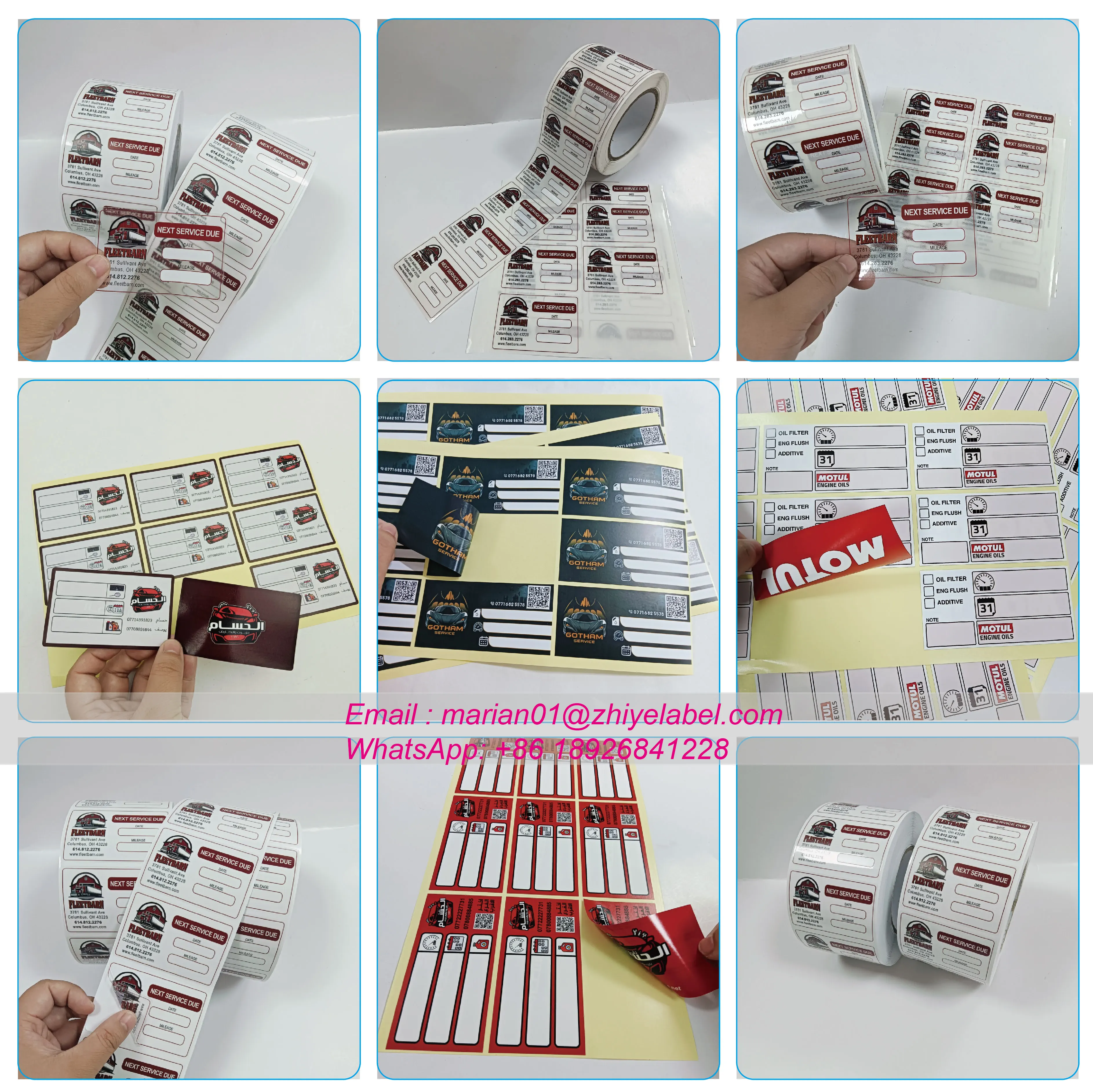 car change oil labels-01