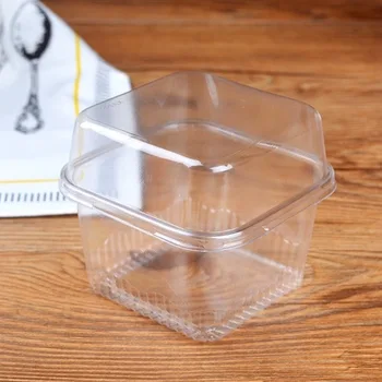 Clear Mini Cake Packaging Box Transparent Small Pastry Single Dessert Clear PET Cupcake Cake Boxes Dessert Use