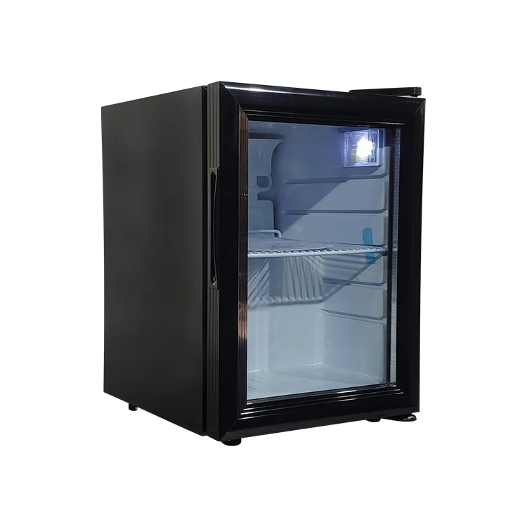 MEISDA SC21 21L Mini Compressor Refrigerator Glass Door Single-Temperature Adjustable Shelf Air Cooling for Display Hotels Bars