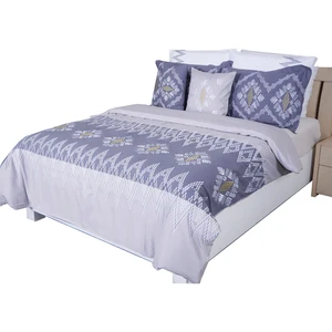 Gray Embroidery Quilt Cover Hotel Duvet Cover