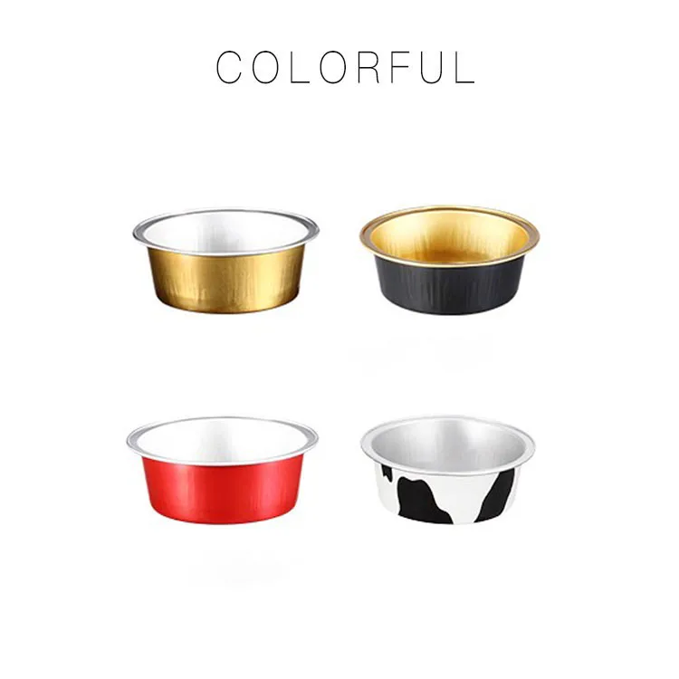 product 25ml 08oz foil cup disposable aluminum foil food tray  foil container smooth surface storage tray freezer safe foil container-3