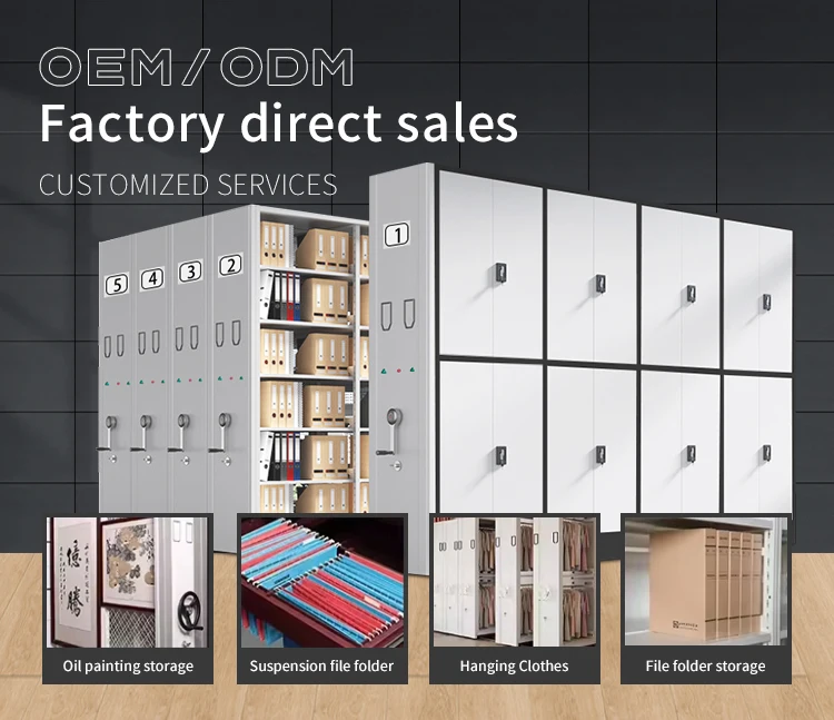 Modern Metal Mobile Compactor Storage Cabinet System Adjustable ...
