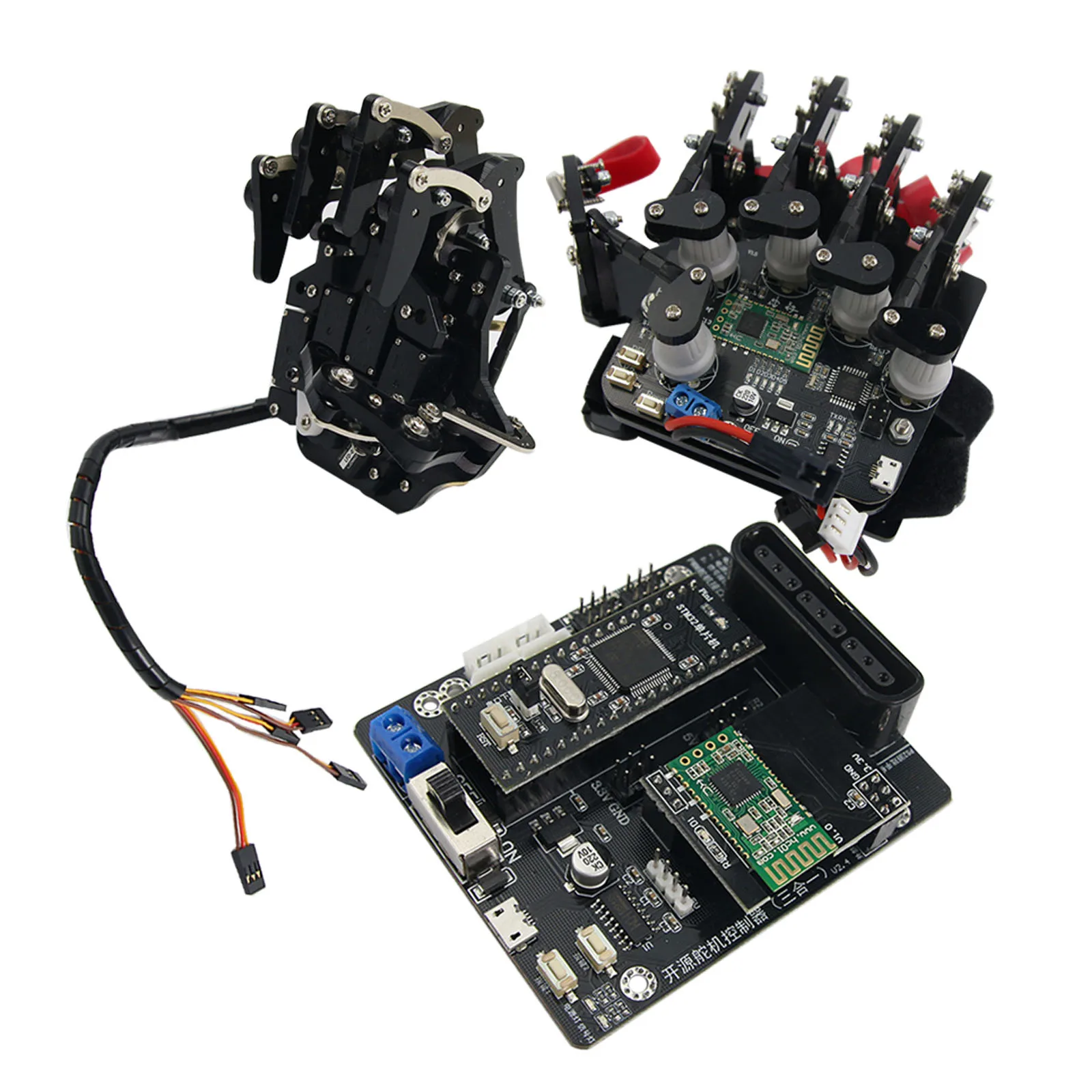Mano Robótica Biónica De 5 Grados De Libertad Con Servos | Pinza Programable Izquierda/Derecha | Kit De Robótica Educativa