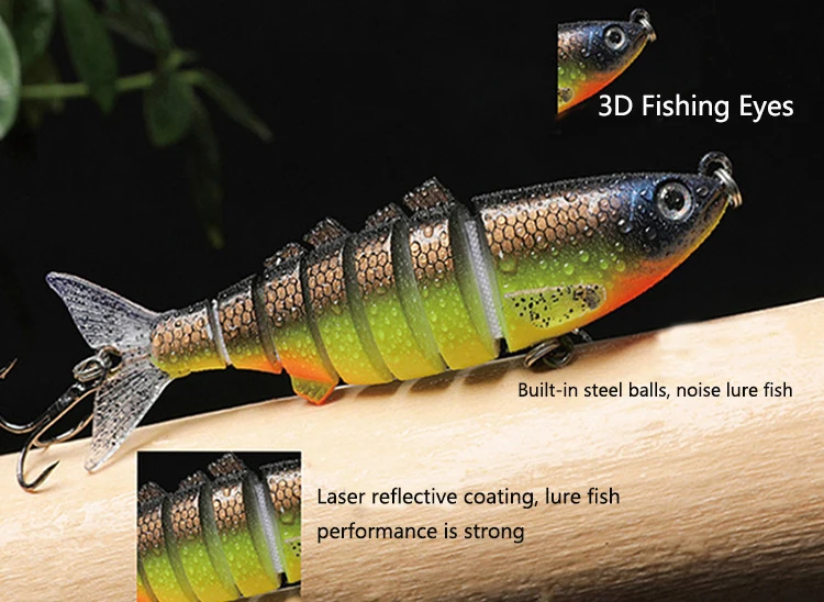 11cm 25.9g Jointed Fishing Lure 3d Eyes 7segment Lifelike Fishing