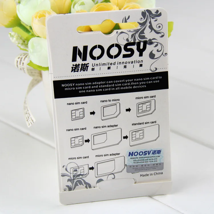 Noosy – lot de 100 cartes Nano Sim 4 en 1, adaptat – Grandado