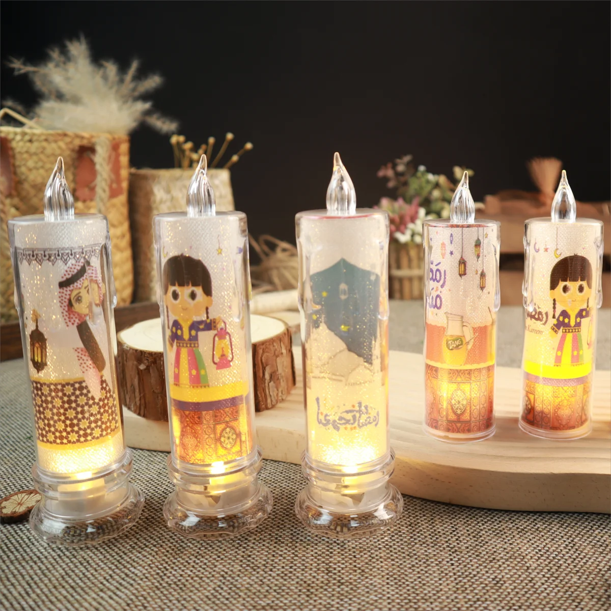 product transparent tears can be customized with holiday patterns flameless led candles tears candles home decor christmas and halloween-31