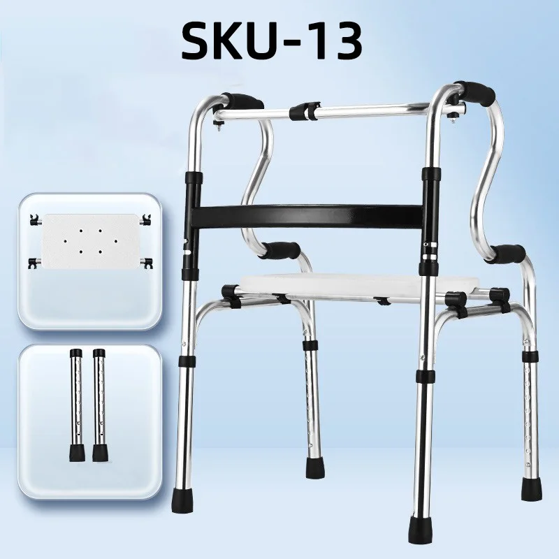Factory Direct Sale Foldable Aluminum Alloy Walker with Wheels Walking Aids for the Disabled Direct From the Source details