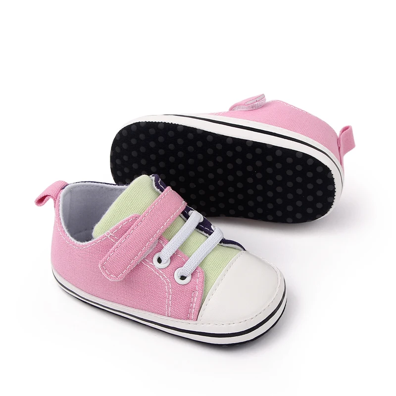 Hot Selling Soft Sole Patchwork Canvas Baby Newborn Toddler Shoes Casual Cheap Canvas Shoes 2022 manufacture