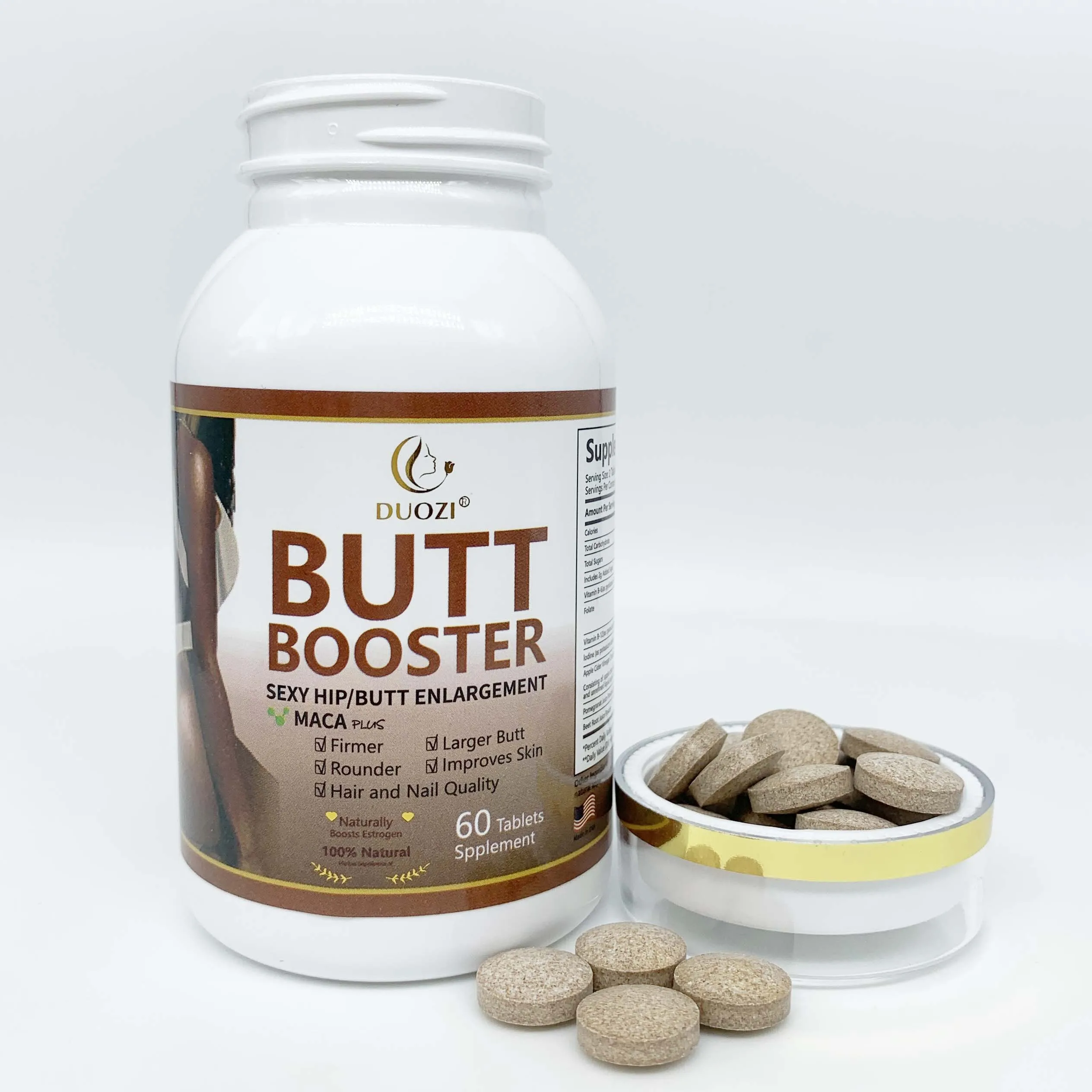 OEM  Duozi Extreme Curve Maca Root Big Butt Enlargement Pills Butt Booster Max Maca Plus Big Hip Booster Enlargement Tablet