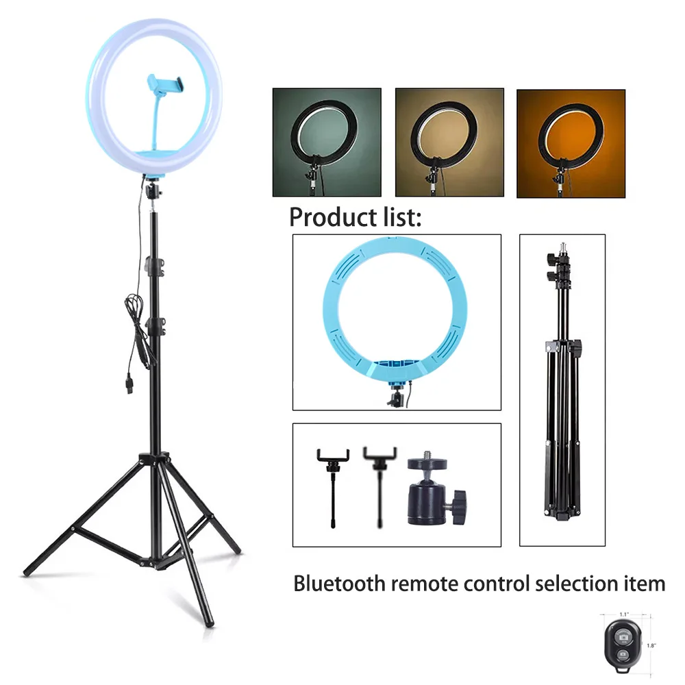 13 Inch Ring Light with Stand Adjustable LED Fill Light