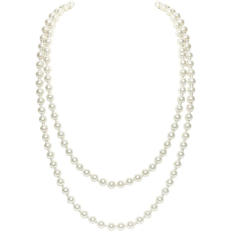 flapper style pearl necklace