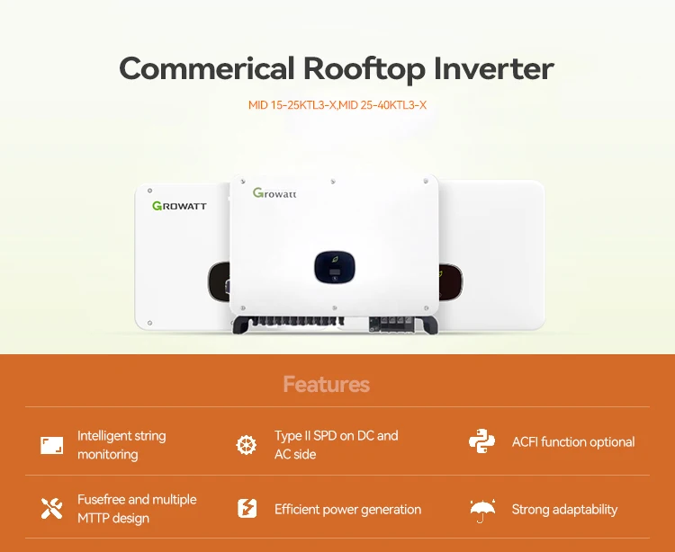 On Grid Inverter Growatt MID15-25KTL3-X 15KW 25kw 20kw Solar System ...