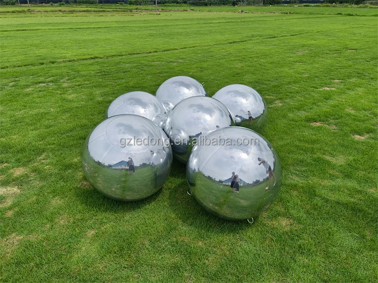 Commercial Advertising Large Ceiling Silver Mirror Ball Inflatable