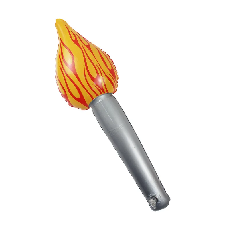 Eye-Catching Inflatable Flame Toy Party Torch Props Glowing Decorations Torch Sticks Cheer Games Accessories