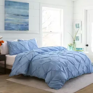 Luxury Hotel Decorative Bedding Set Designs Bed Down Quilt Set Blue Bed Cover Customized Adult Duvet Cover Set