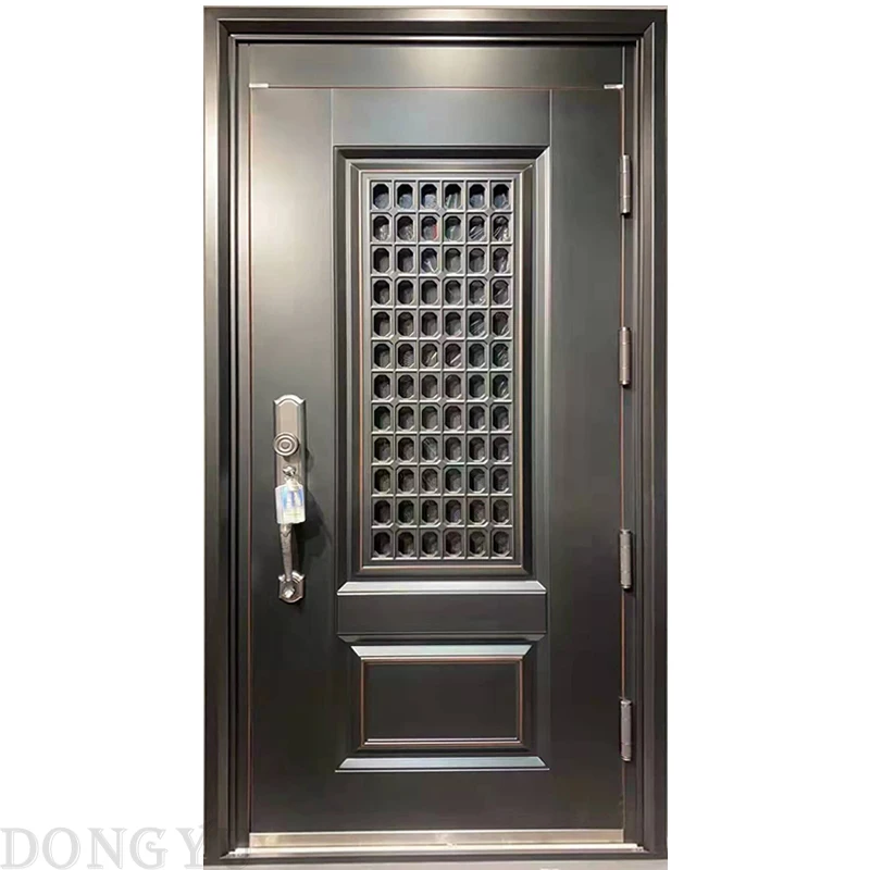 Manufacturer House Front Door Design Steel Entrance Exterior Stainless