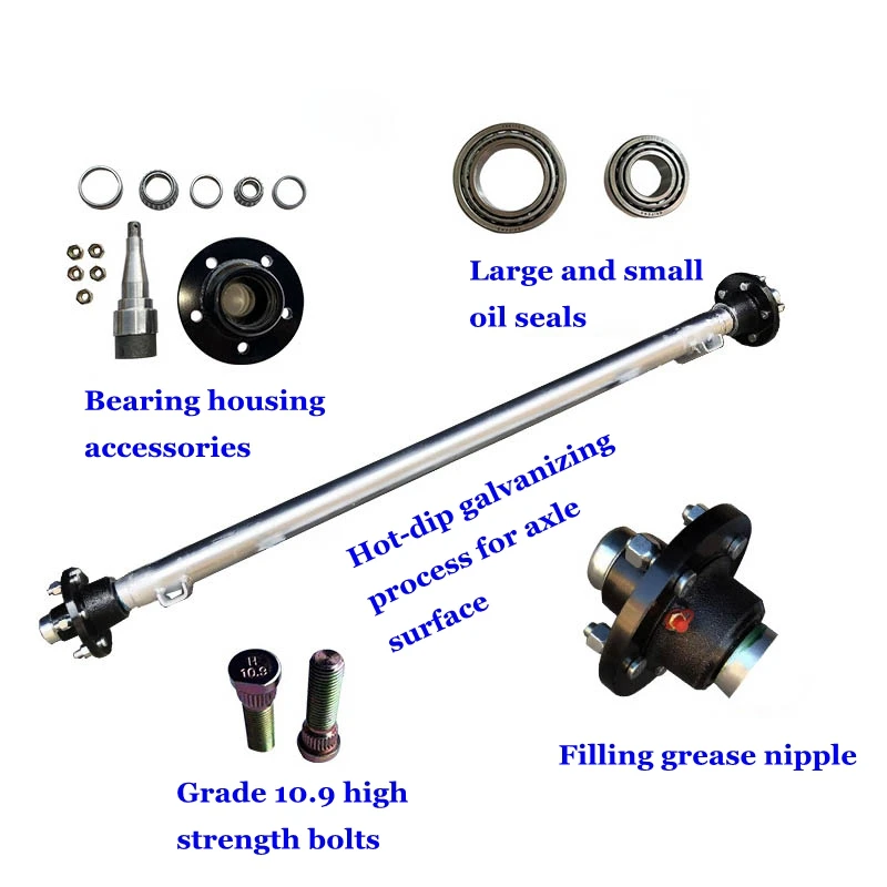 Galvanized Boat Trailer Axle Kits Good Quality Light Duty Trailer Axle