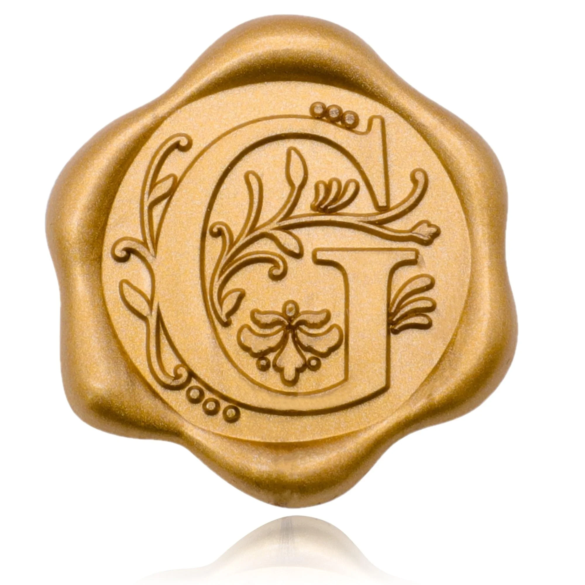 【GOLD WAX まとめて】 Custom 3D Embossed Logo Wax Stamp - Gold Sealing Sticker