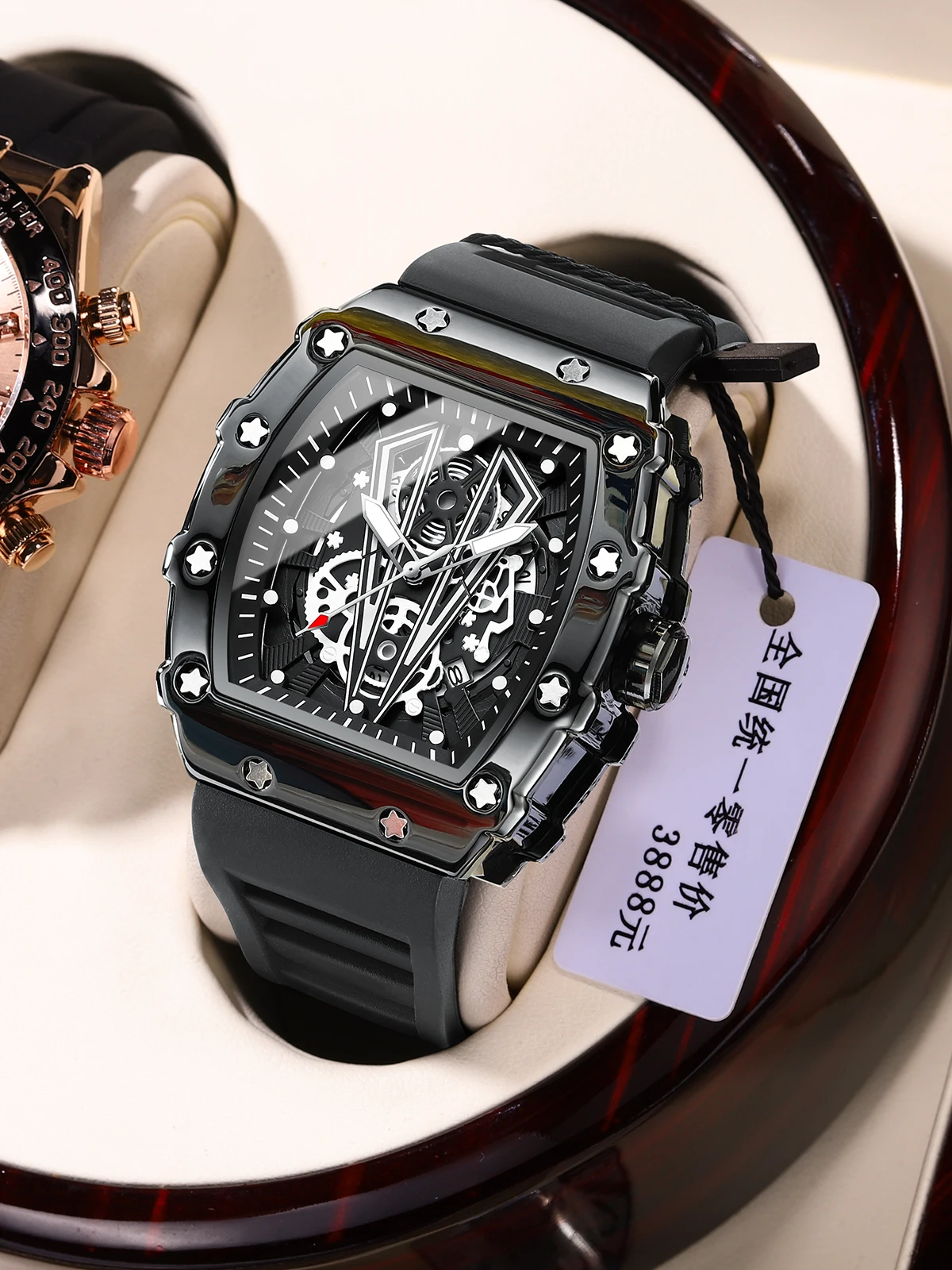 POEDAGAR 995 Brand New High Quality Ready to Ship Fancy Design Factory Wholesale Promotional Men Quartz Watches Silicone Strap