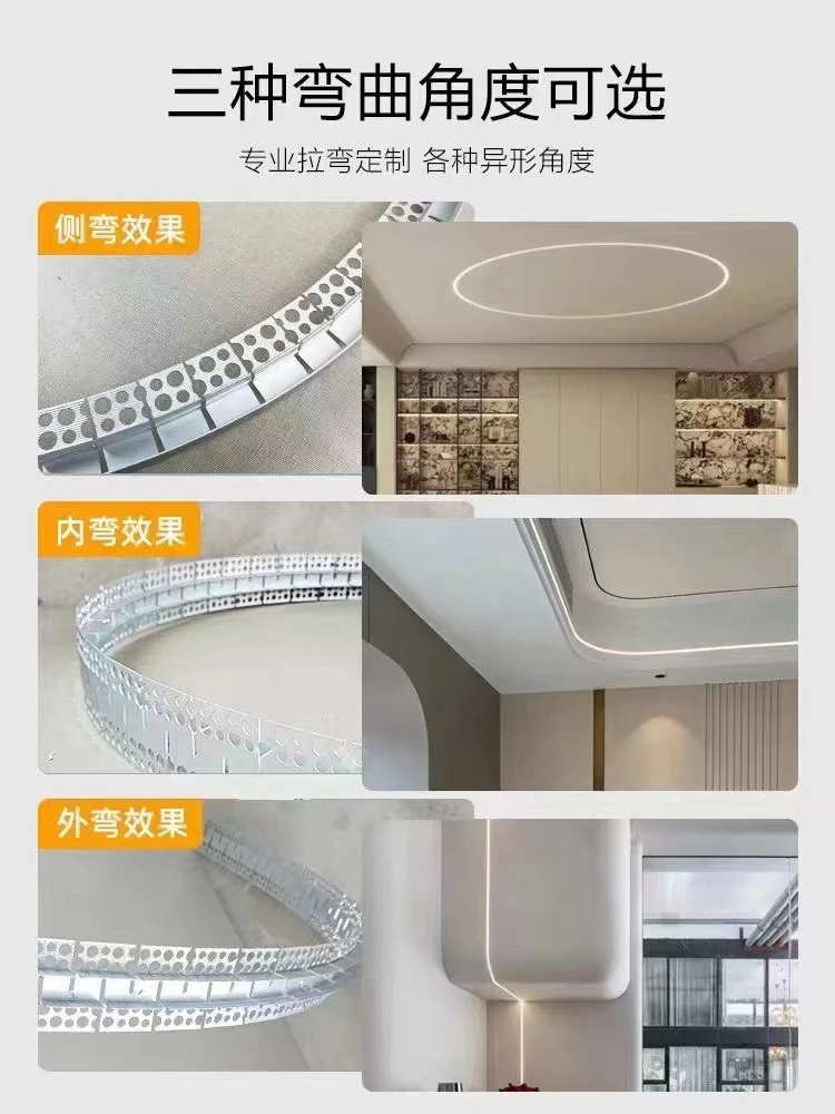20mm width flexible led channel track drywall led strip light profile