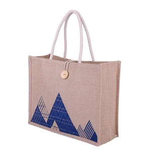 Custom Design Eco Friendly Burlap Shopping jute tote bags wholesale