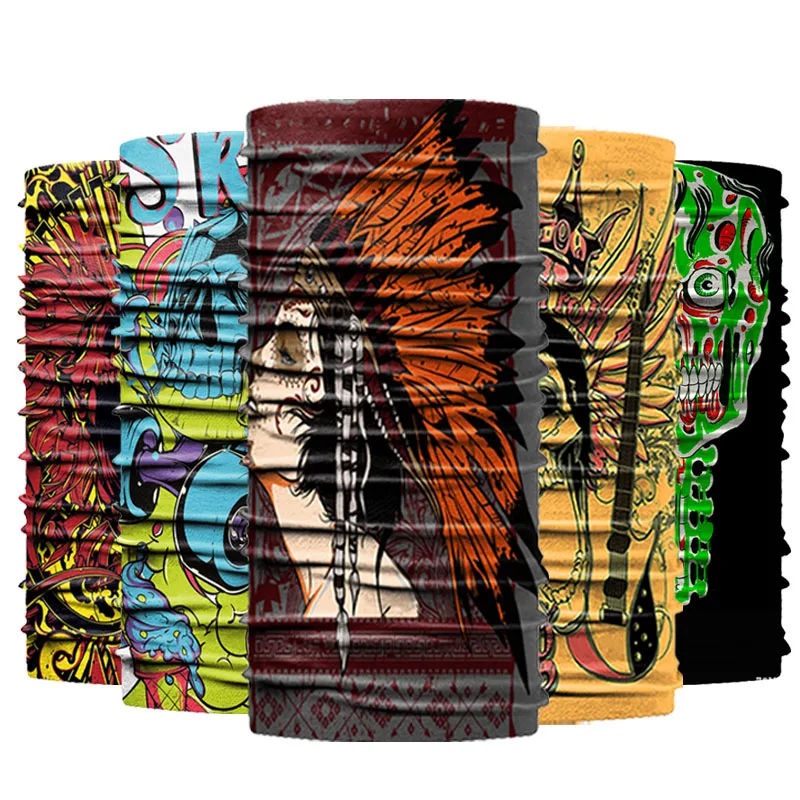 Factory Make Logo Design Famous Funny Popular Magic Multifunction Tubular Simple Sport Fish Neck Bandana