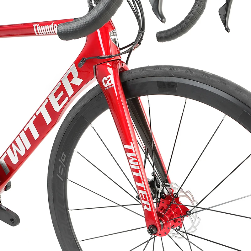 ツイッターバイクカーボンロードバイクディスクサンダープロ