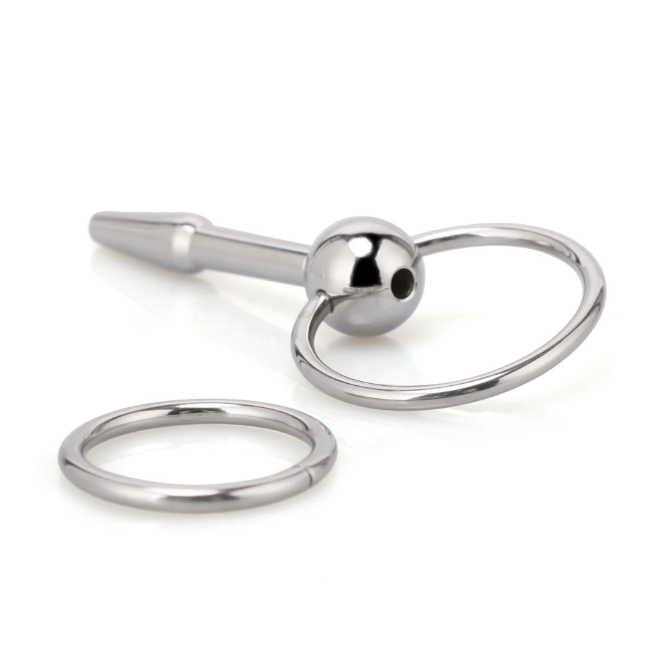 Stainless Steel Urethral Sound with Round Ring BDSM Penis Plug Sex Toys for Men Pain Pen Toys Bondage Gear Juguetes Sexuales