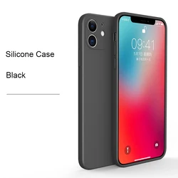 OEM Силиконовый ТПУ мягкий чехол из микрофибры с прямыми краями для защиты мобильного телефона противоударный iPhone 12 11 Pro