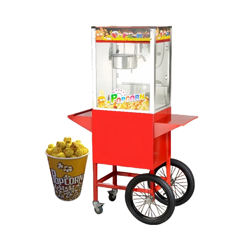 Commercial Automatic Popcorn Machine With Wheel Industrial Sweet