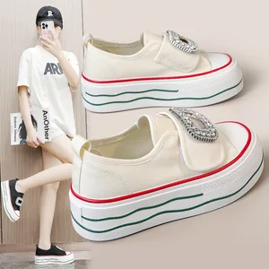BR6172 Custom Women's Thick Soled Casual Sneakers New Lightweight White Casual Shoes Fashion Trend Platform Style Hot Selling