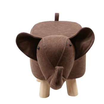 Solid Wood Small Stool Cartoon Animal Elephant Low Stool Home Living Room Fashion Small Bench Creative Children's Modeling Stool