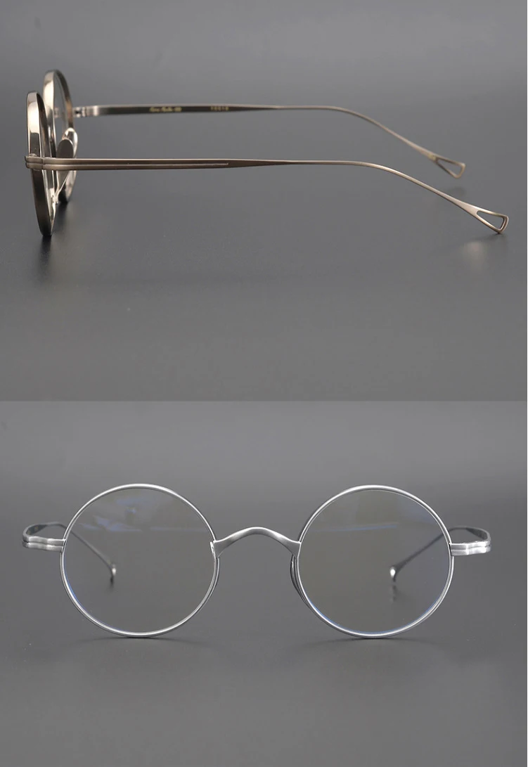 2021 New Design Women Mens Round Acetate Pure Titanium Eyewear