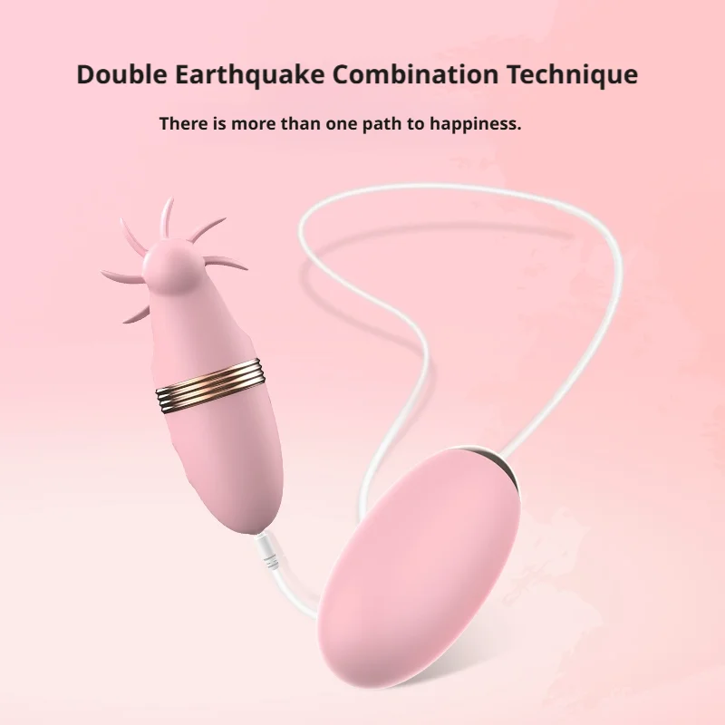Detail of vibrator head with licking mechanism and control button