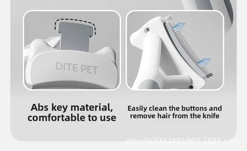Pet Grooming Comb for Cats & Dogs One-Touch Press Hair Removal Removes Loose Fur for Border Collies & Ragdolls factory