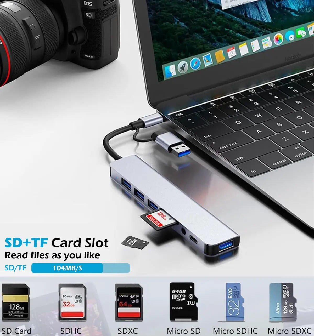 8-in-1 Dual-Head Multi-Port Cable Hub - Image 7