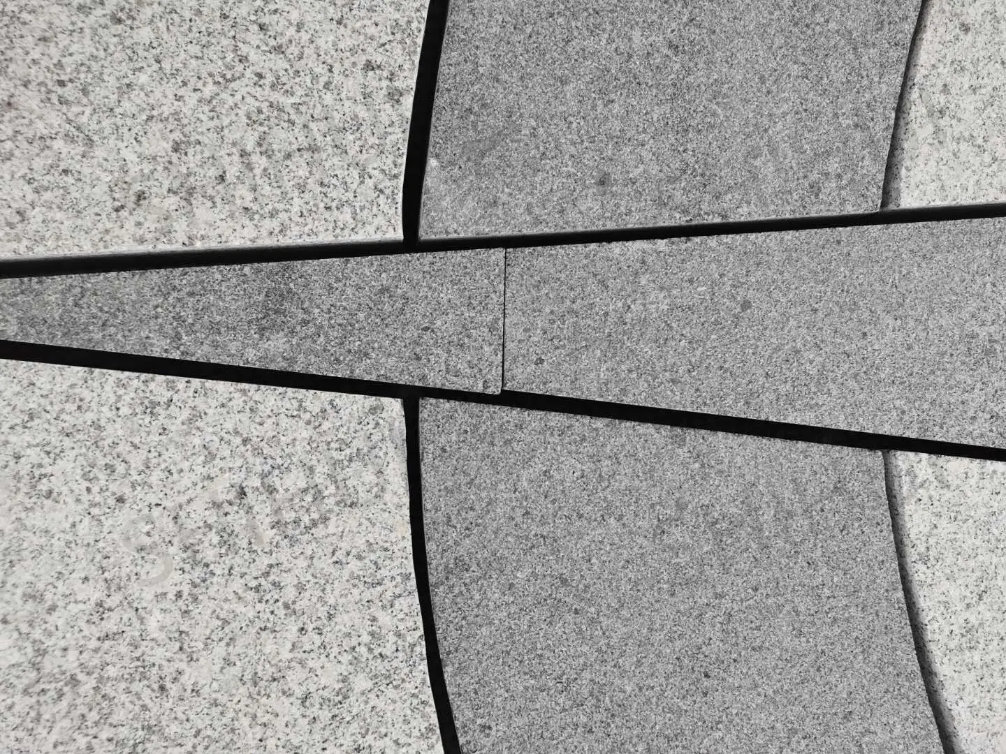 SH STONE Customized Natural Stone Mixed Round Granite Pavers Circular Pattern Medallion Paving Paver Stone Mesh Cobblestone