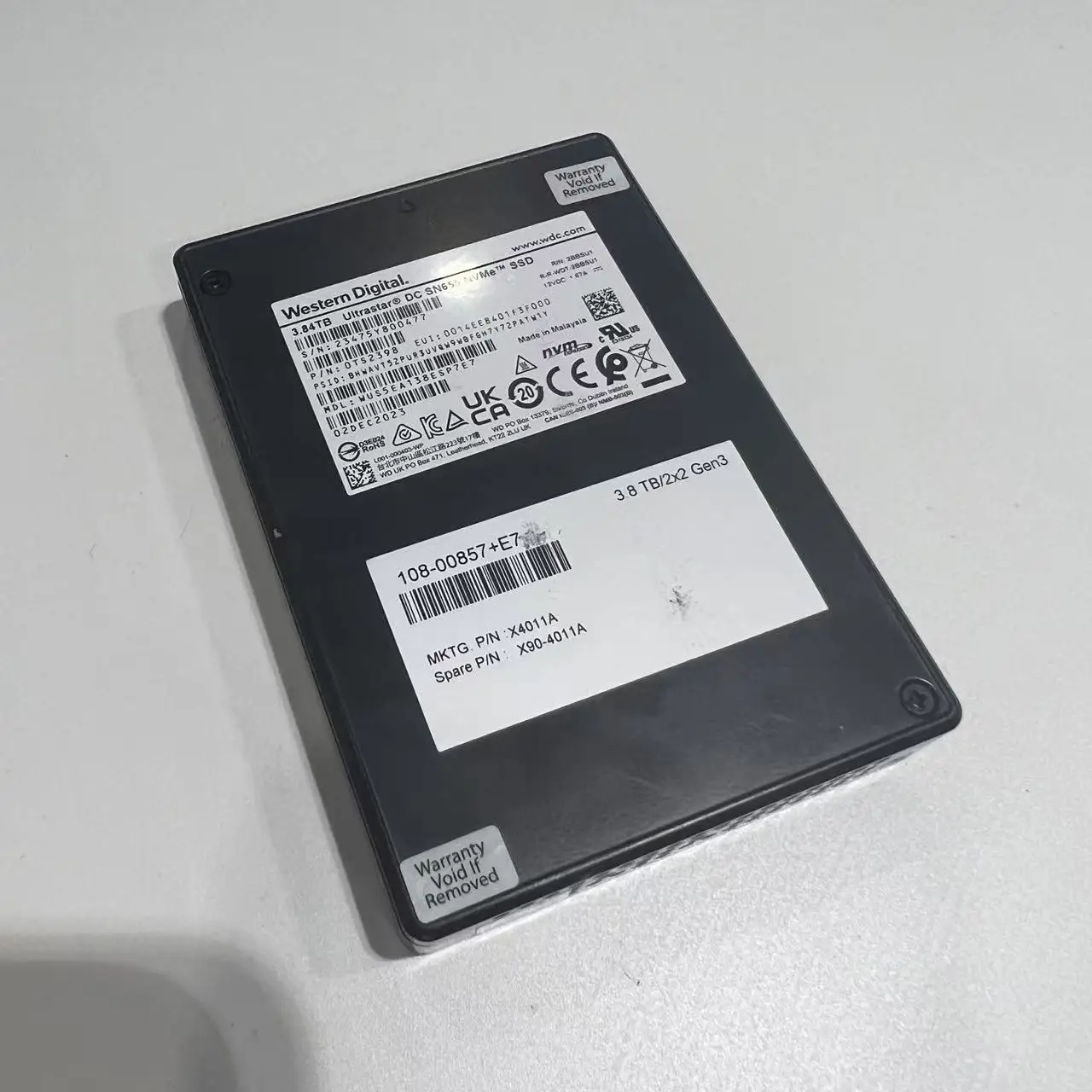 SSD NetApp 15.3To NVMe X4020a, Neuf Sous Blister