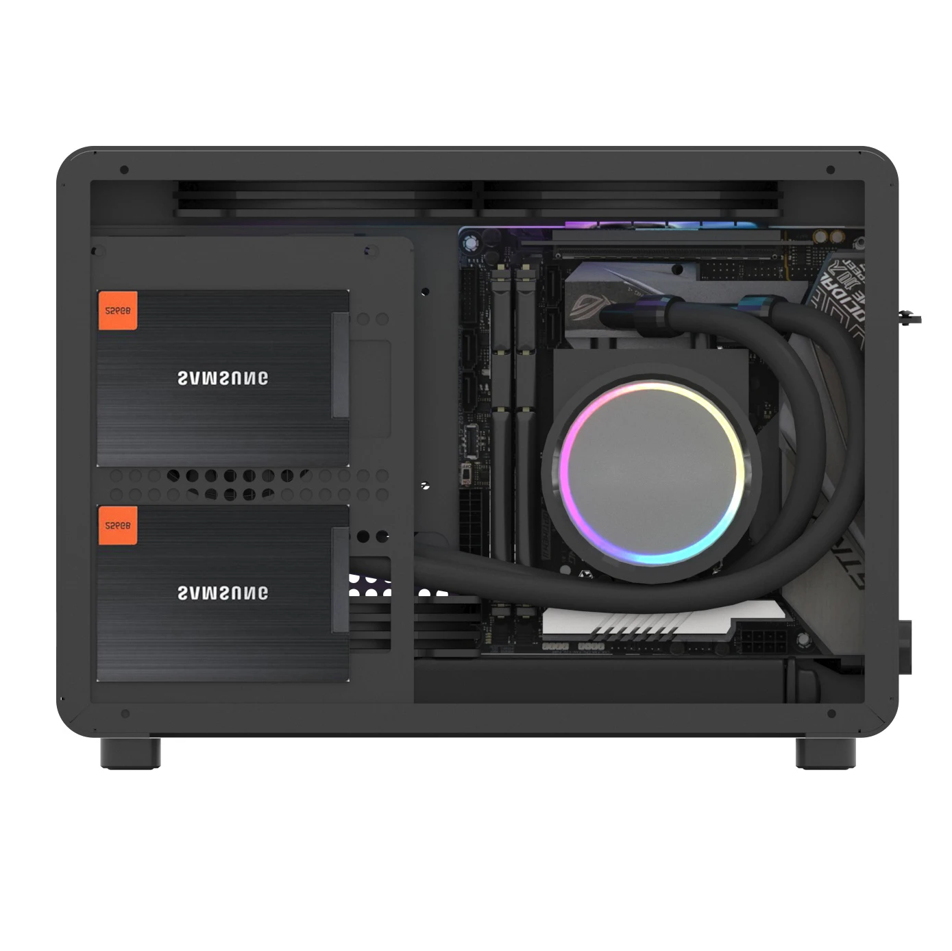 Aluminum Black Silver Htpc Mini Itx Computer Case Mini Tower Pc Gaming