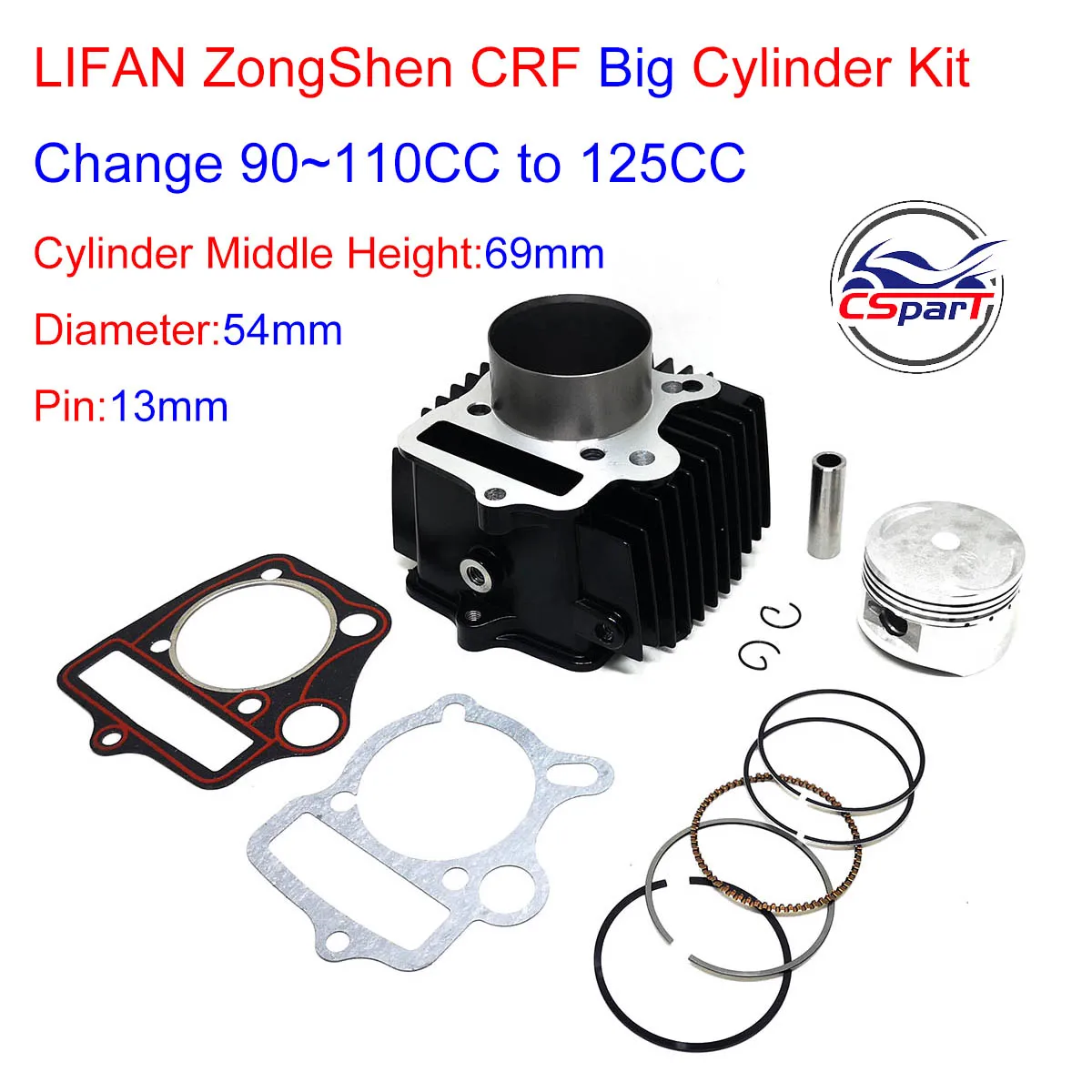 Zongshen 125cc big bore kit discount